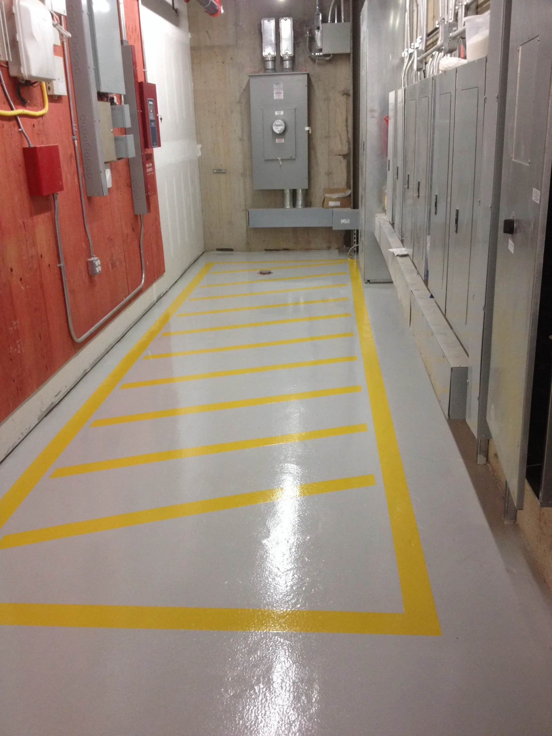 Warehouse safety striping Conway